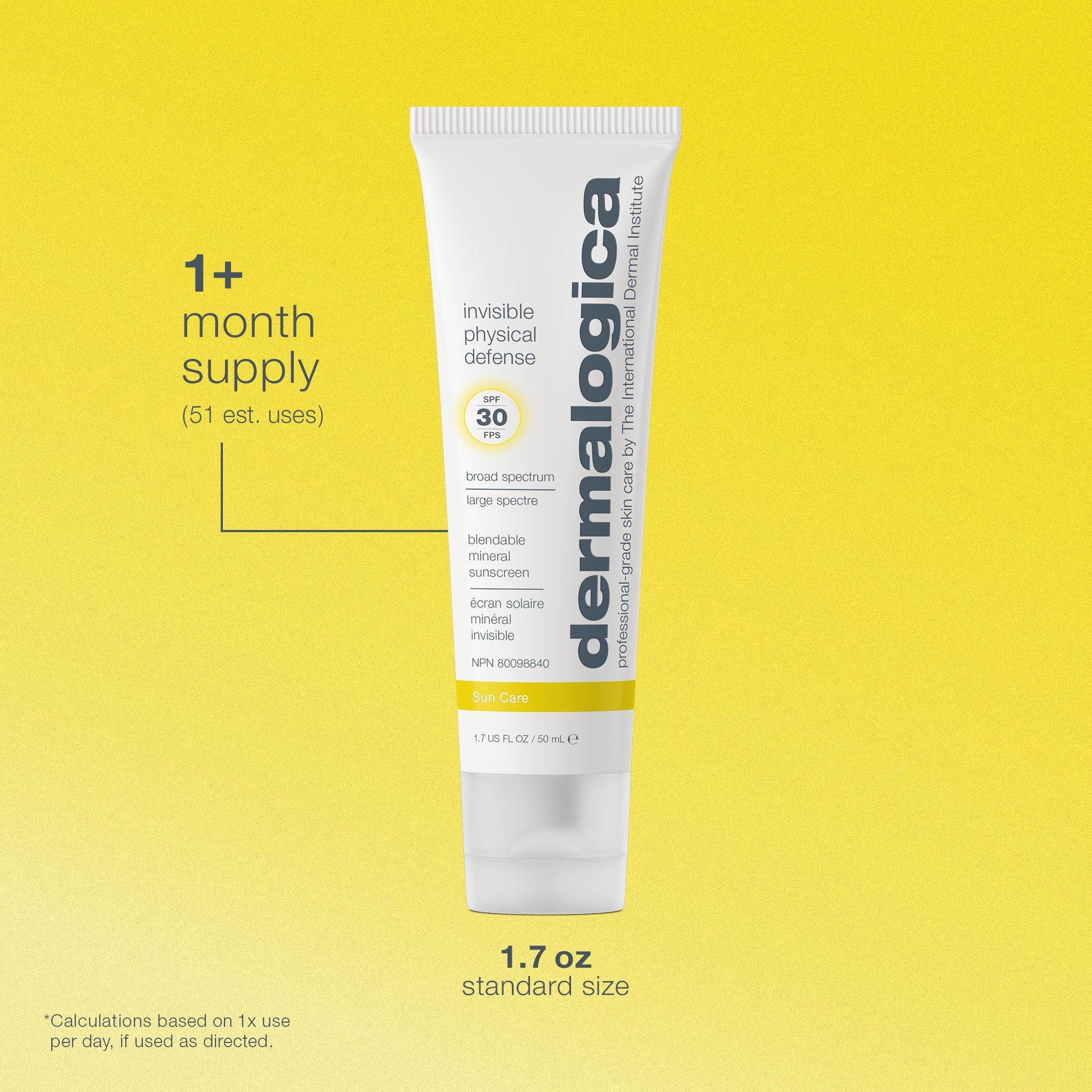 invisible physical defense mineral sunscreen spf30